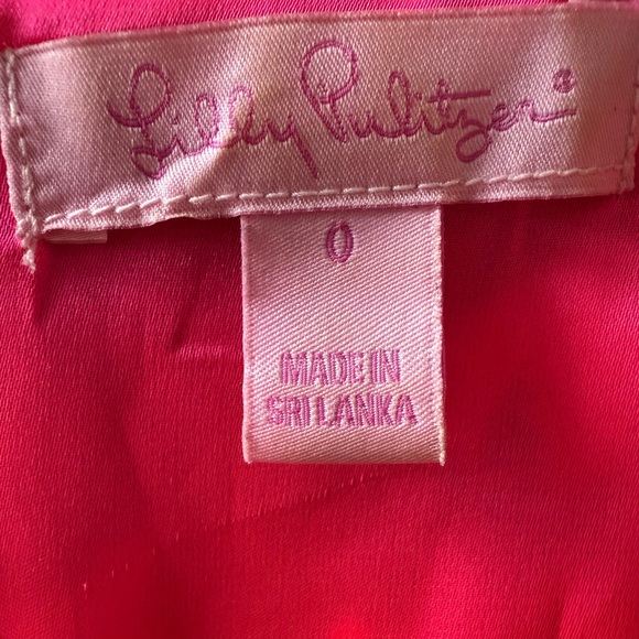 EUC Lilly Pulitzer Donna Romper Pink Vibrant Fabric - Picture 2 of 5